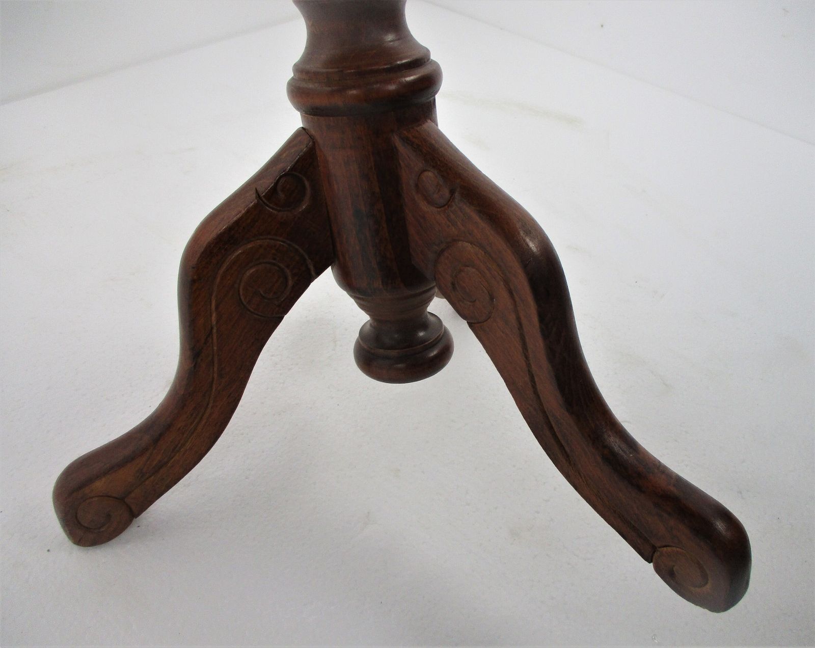 Italian Hand Carved Wood Coffee Wine Side Table Inlay Marquetry Tripod Pedestal photo buy