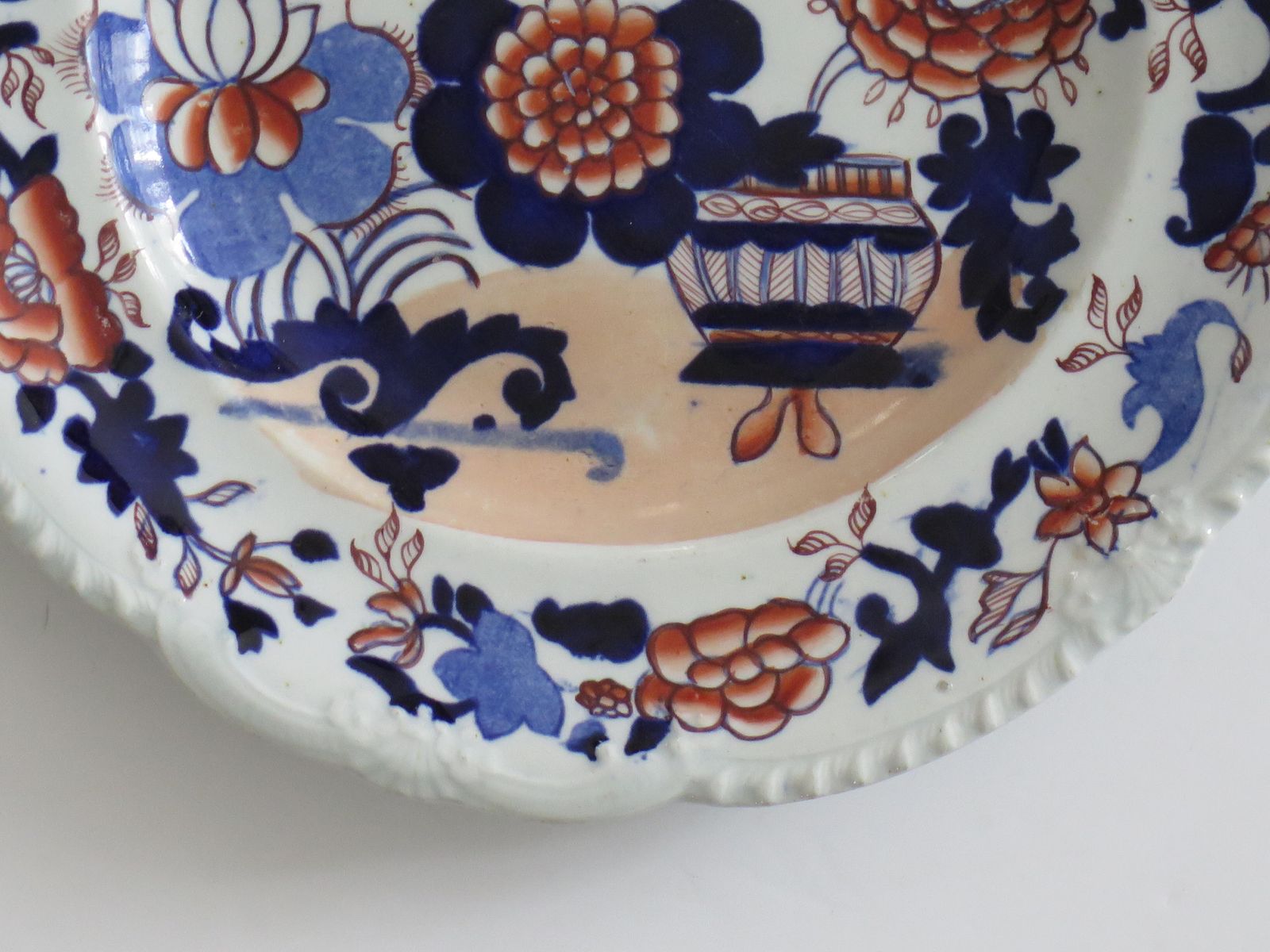 photo for sale Georgian Masons Ironstone Desert Plate In Basket Japan Ptn, Circa 1818