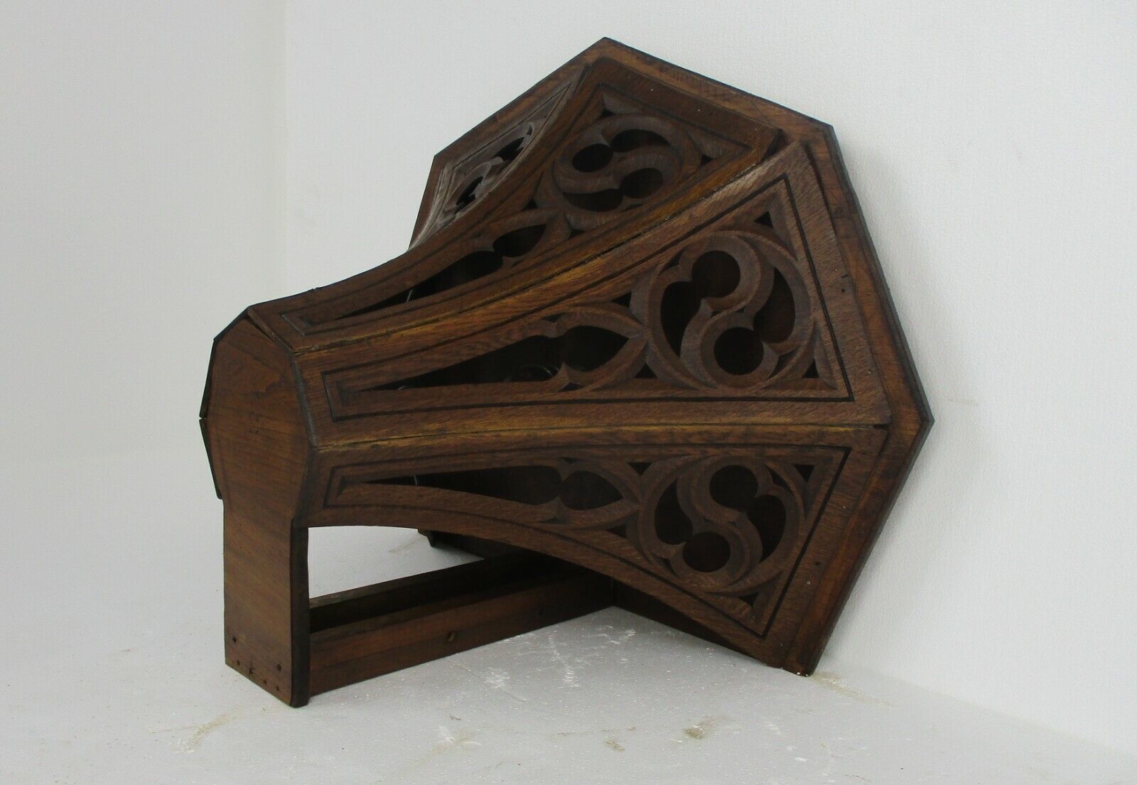 Antique Large Gothic Hand Carved French Oak Wall Hall Console Table Stunning photo furniture