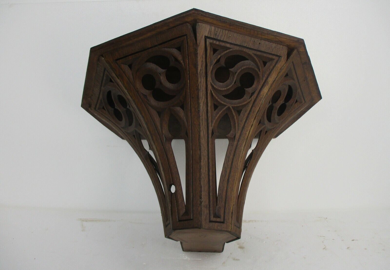 Antique Large Gothic Hand Carved French Oak Wall Hall Console Table Stunning photo 1150.0