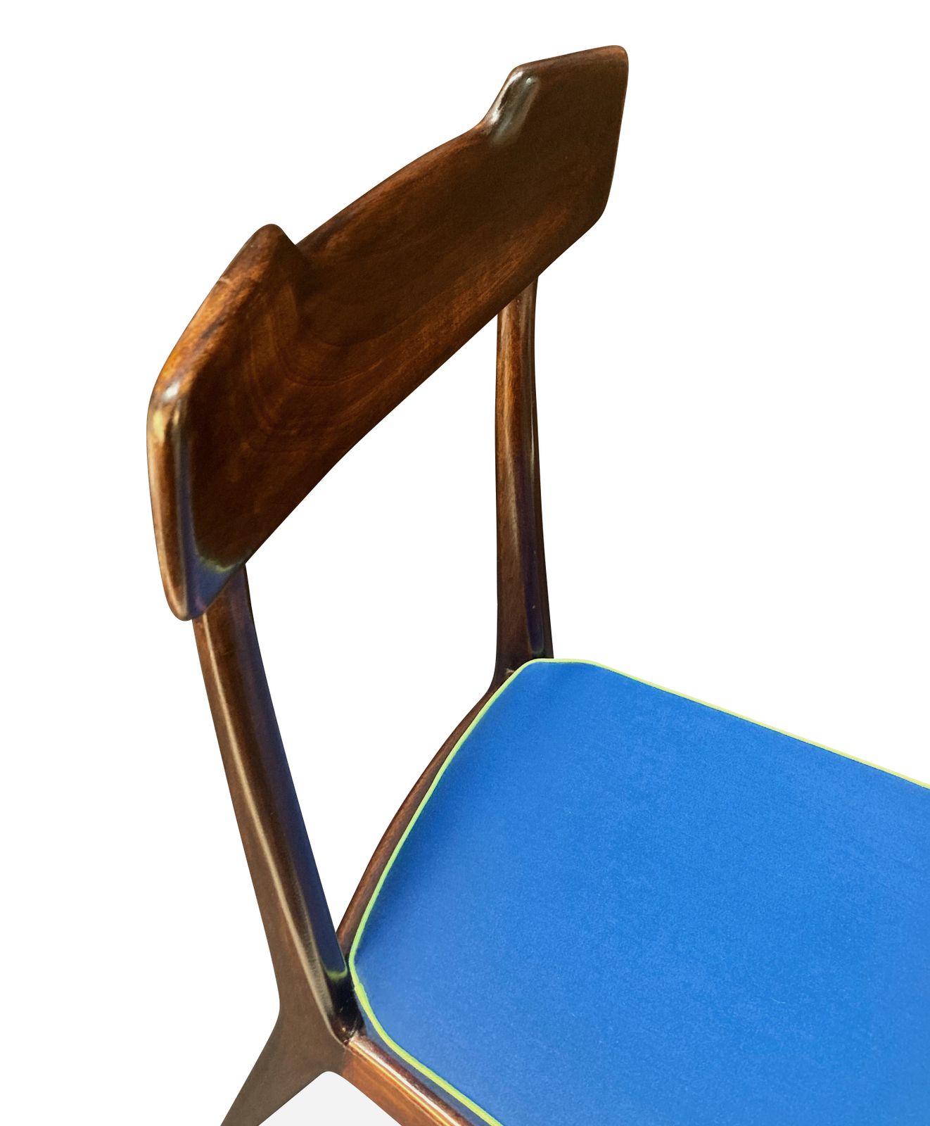 A Set Of Six Italian Mid Century Dining Chairs In Mahogany photo 1652.0