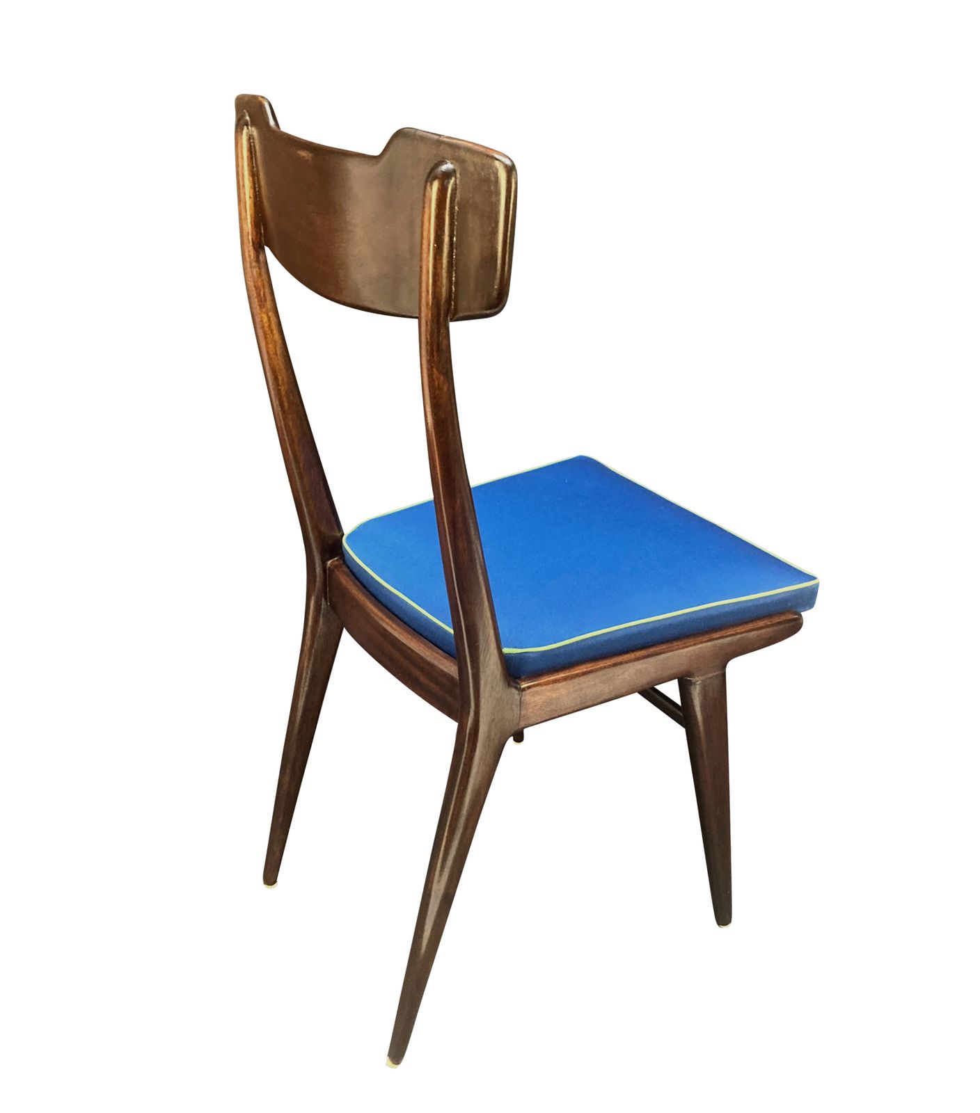 A Set Of Six Italian Mid Century Dining Chairs In Mahogany photo buy