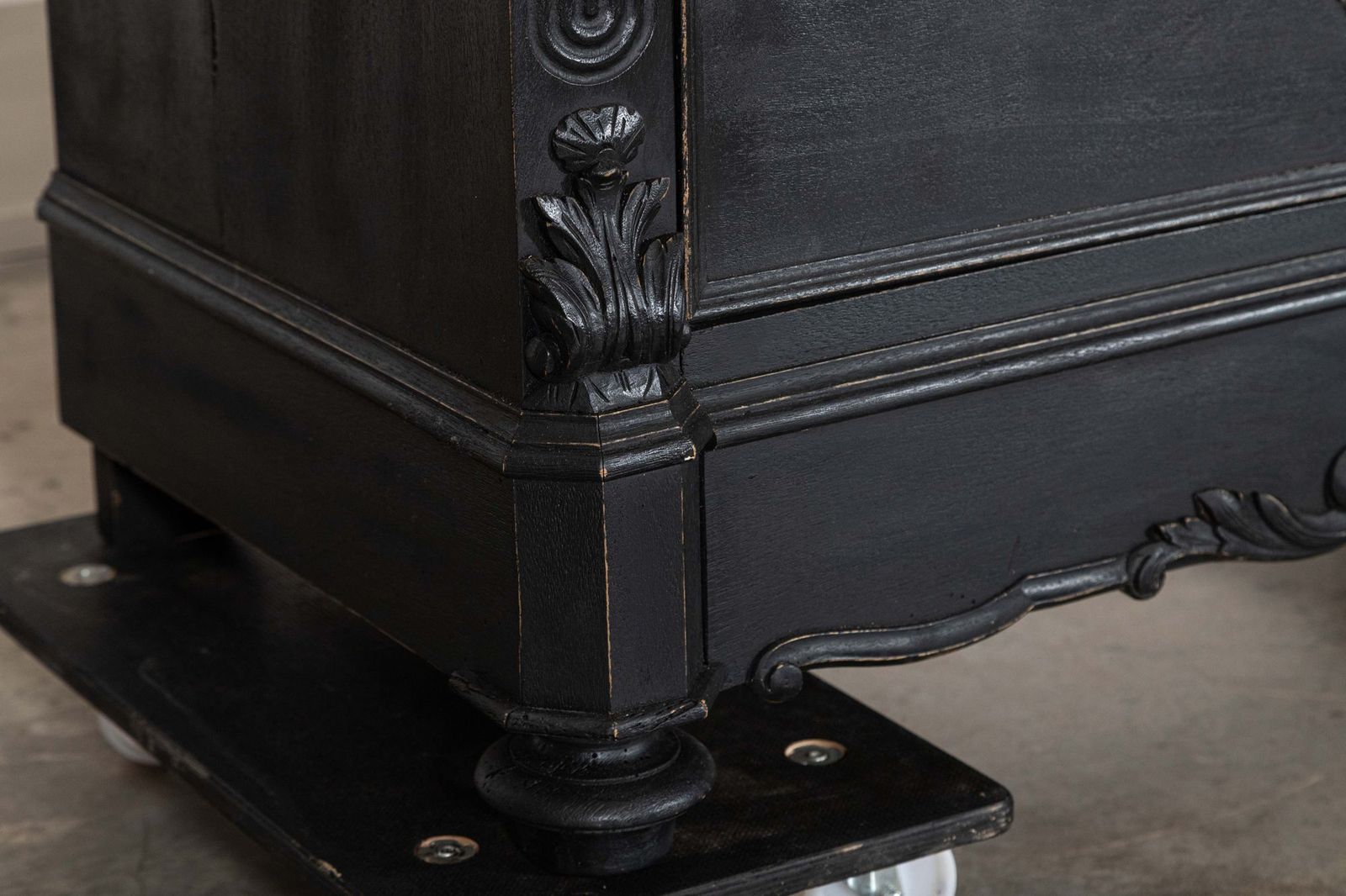 4543.0 19thc French Ebonised Fruitwood Marble Commode photo