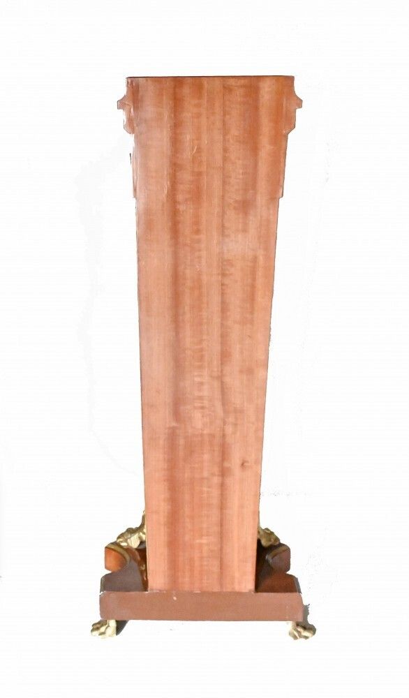 photo for sale Pair Pedestal Stands French Empire Tall Tables Inlay