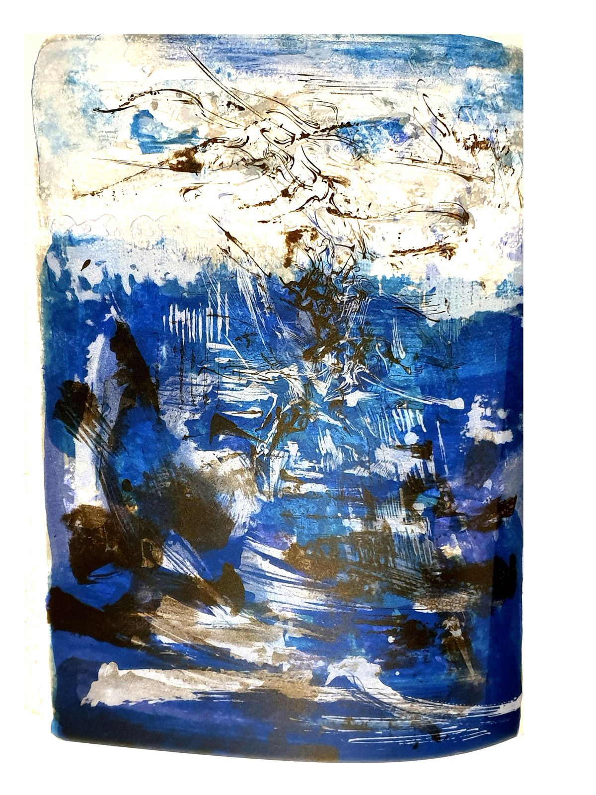 Zao Wou Kizao Wou Ki   Original Lithograph   Abstract Composition1962