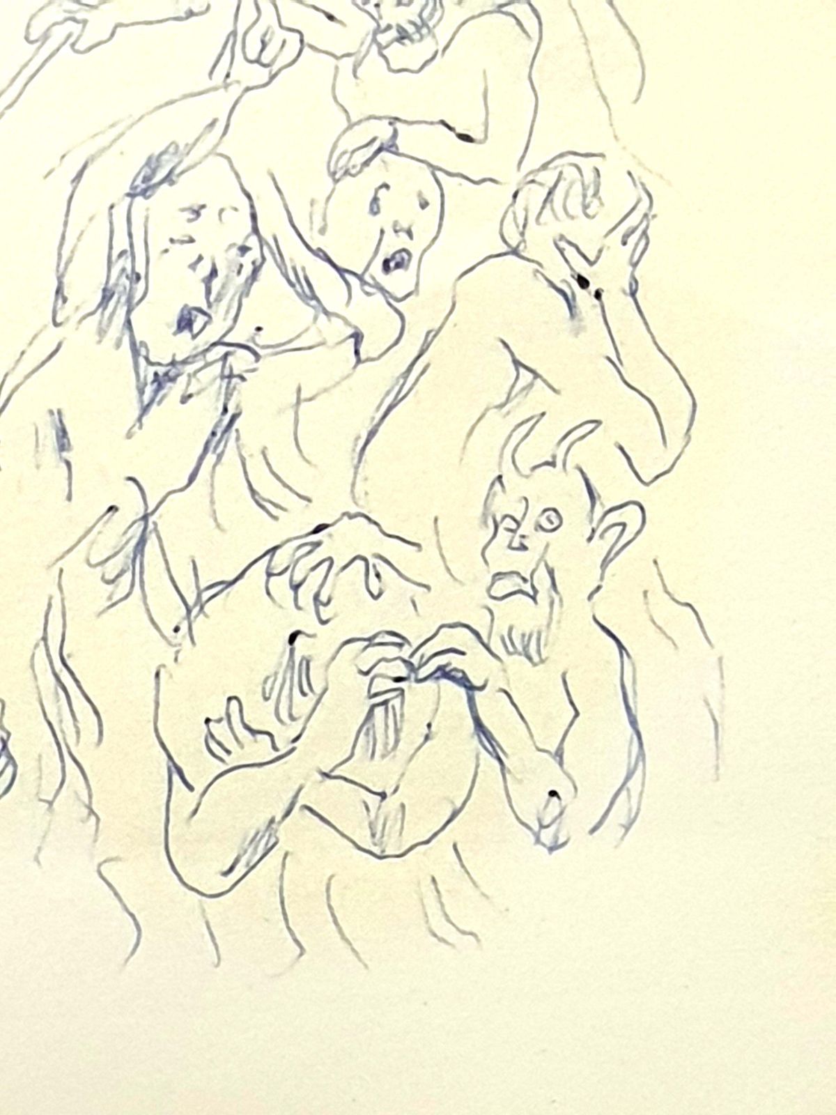 Léonard Tsugouharu Foujitatsuhugaru Foujita   Fear   Original Drawing1957 photo Art