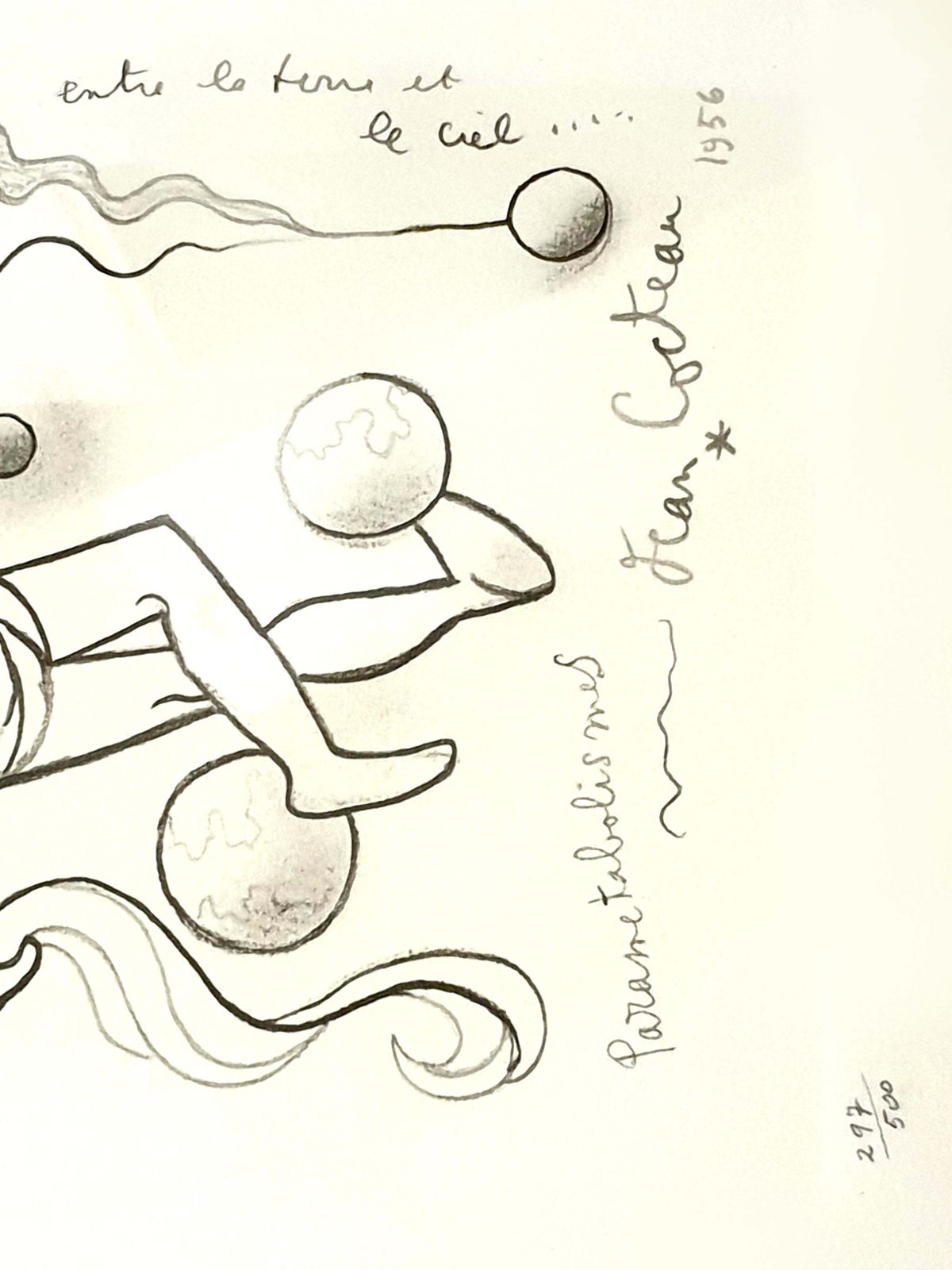 Jean Cocteaujean Cocteau   Parametabolismes   Original Lithograph1956 photo furniture