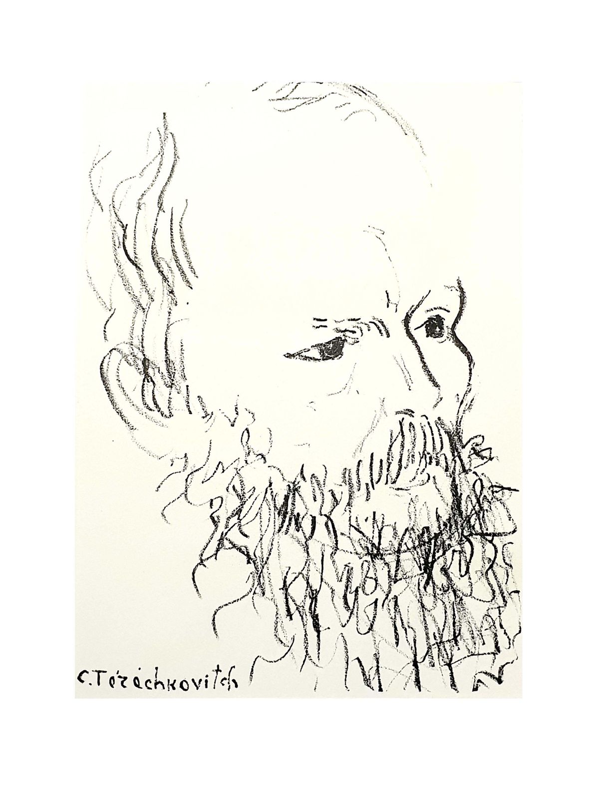 Constantin Terechkovitchconstantin Terechkovitch   Portrait   Original Lithograph1957