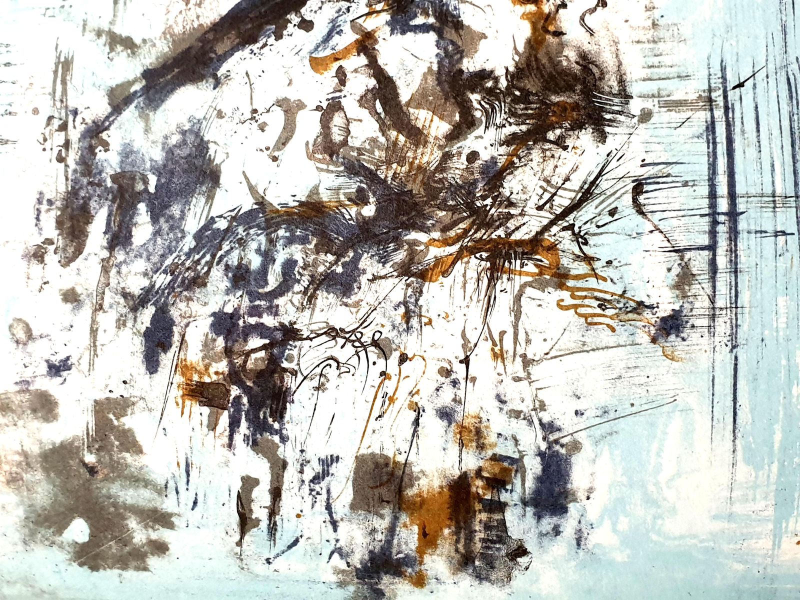 Zao Wou Kizao Wou Ki   Original Lithograph   Abstract Composition1962 photo vinterior