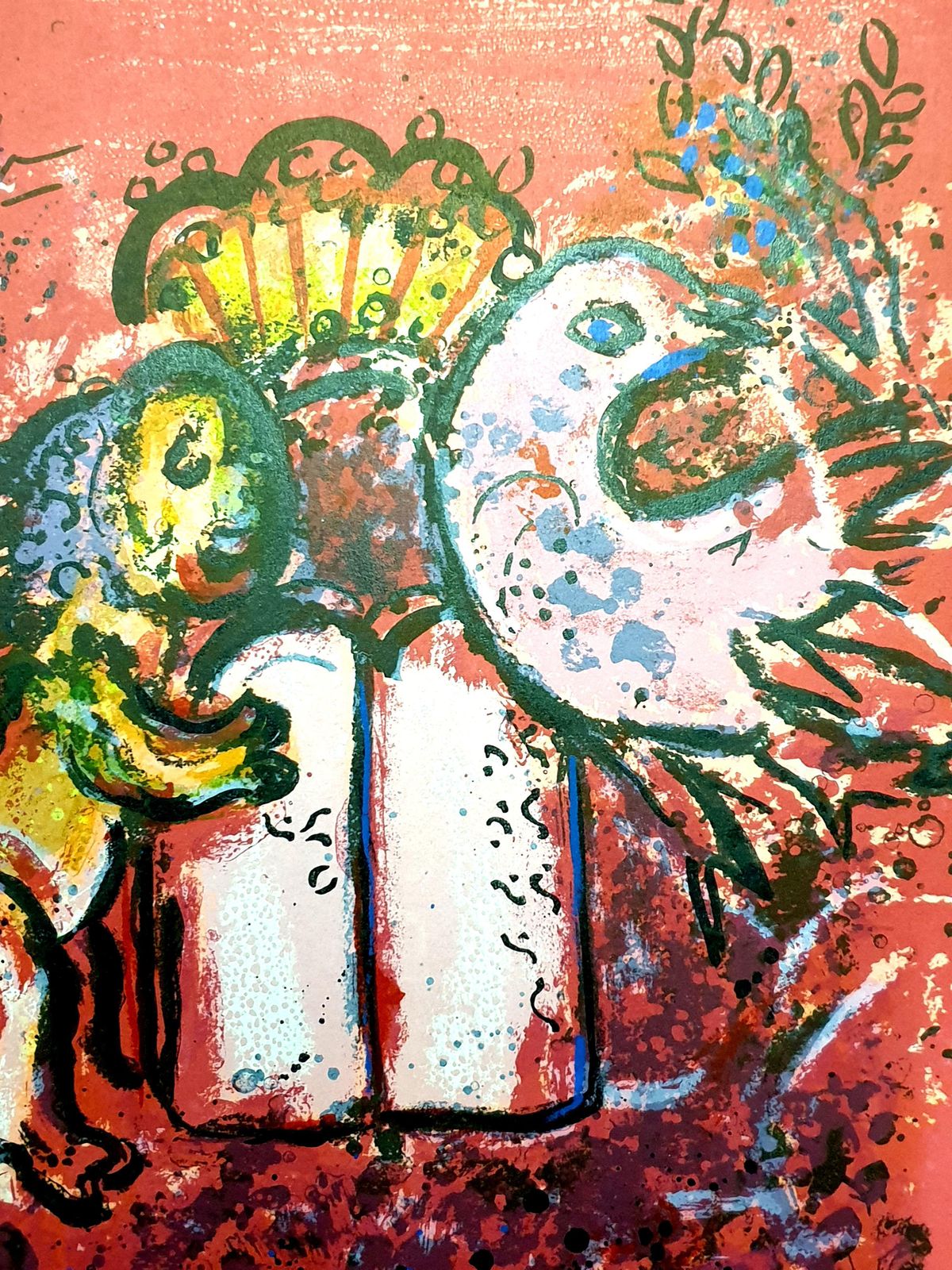 Marc Chagallmarc Chagall   The Tables Of The Law   Original Lithograph1962 photo furniture