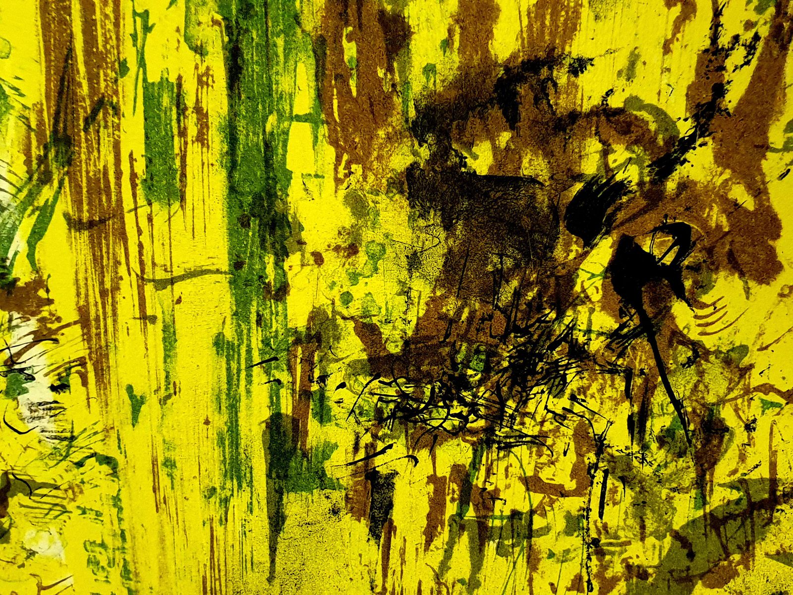 Zao Wou Kizao Wou Ki   Original Lithograph   Abstract Composition1962 photo furniture