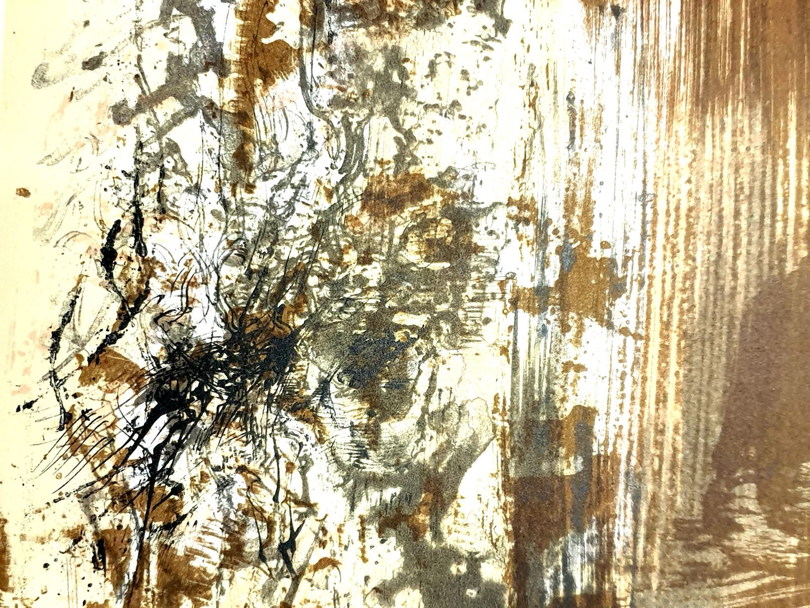 Zao Wou Kizao Wou Ki   Original Lithograph   Abstract Composition1962 photo Art