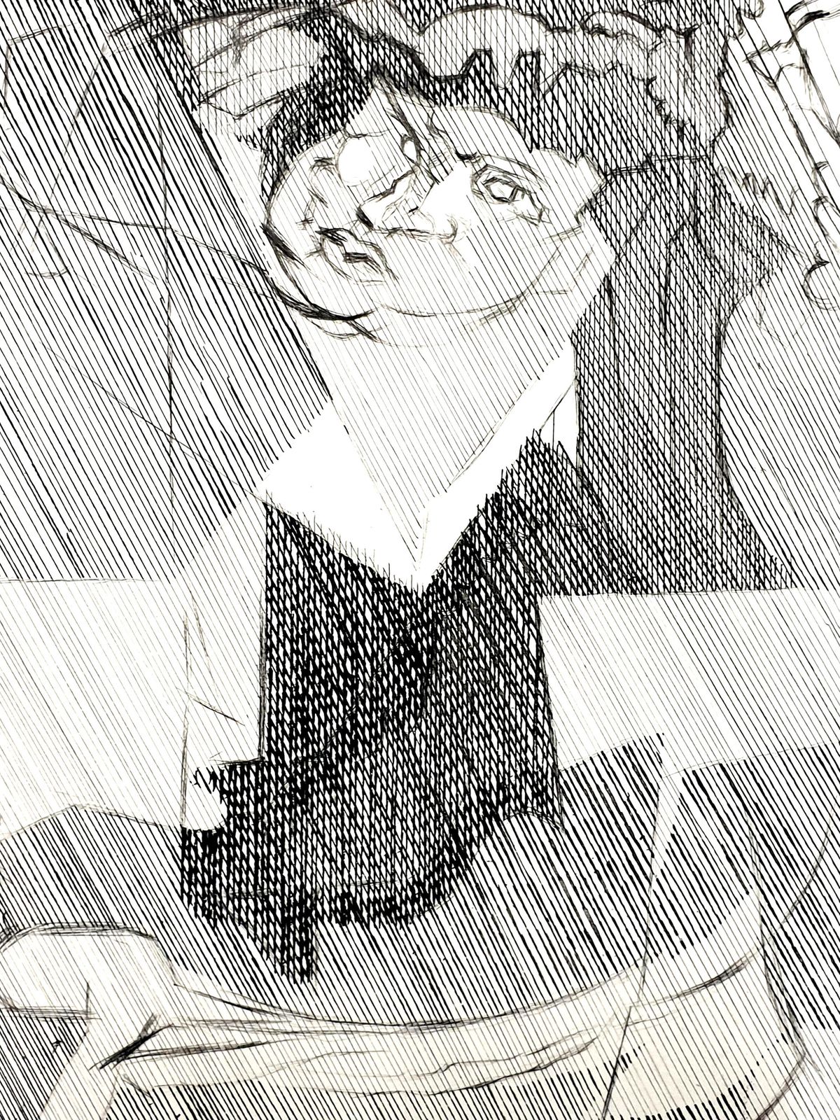 Jacques Villonjacques Villon   Cubist Man   Original Etching1951 photo for sale
