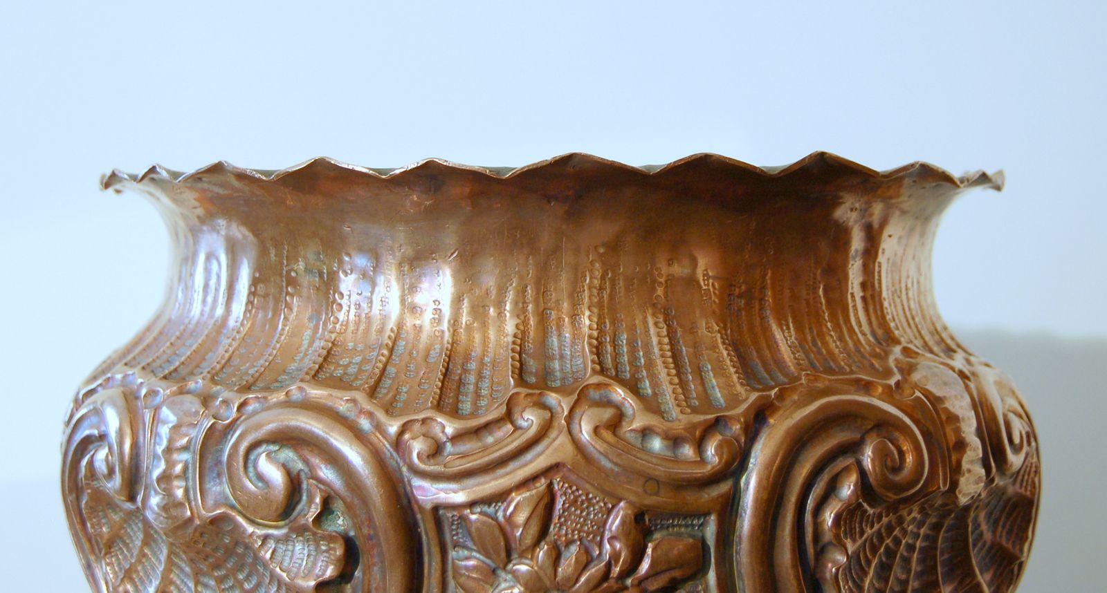 Antique Copper Jardiniere   19th Century photo Home Decor