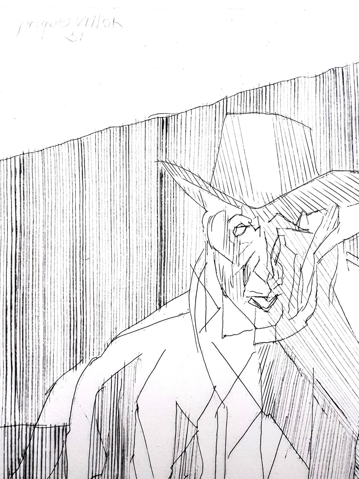 Jacques Villonjacques Villon   Man   Original Etching1951 photo vinterior