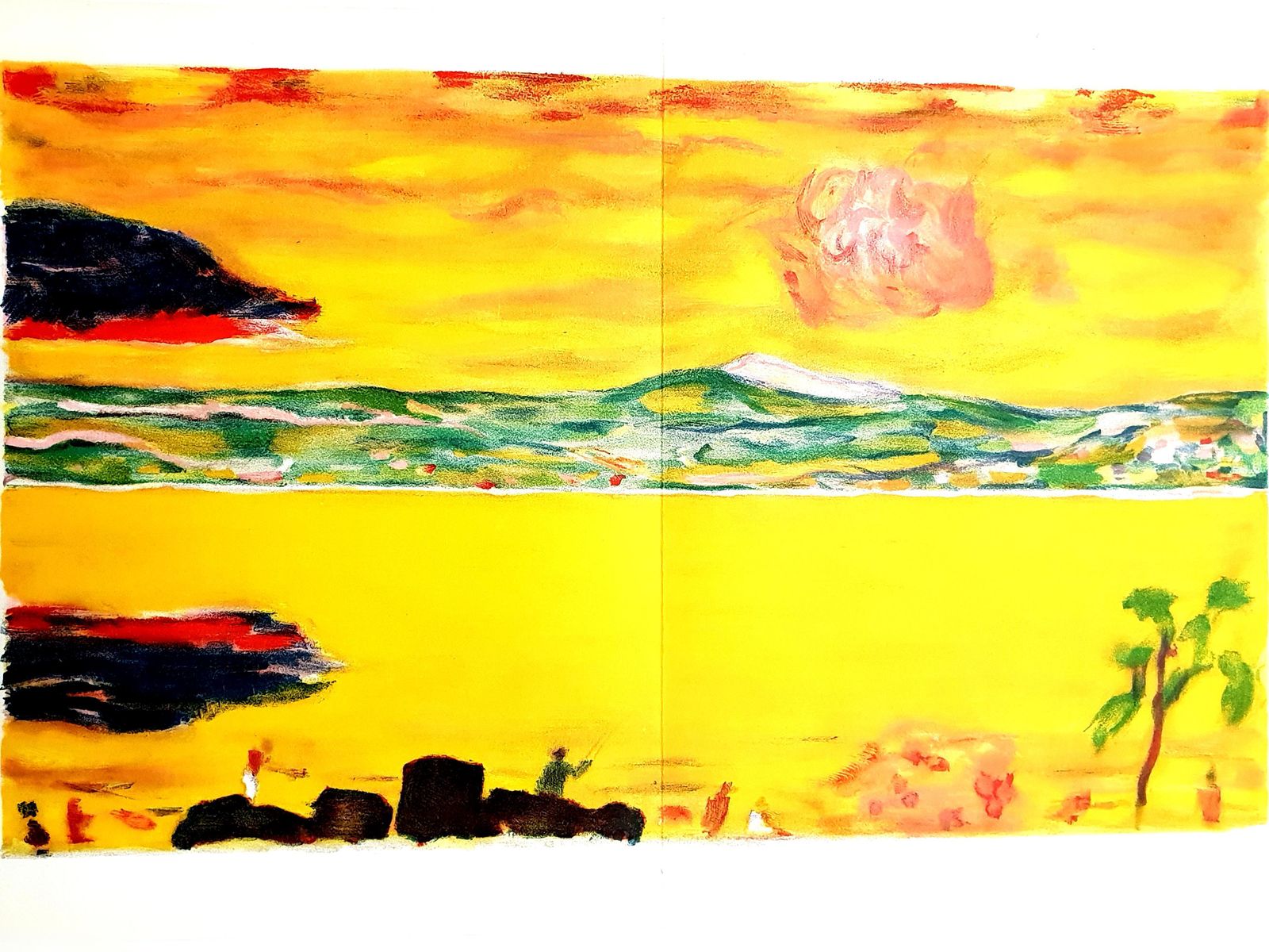 Pierre Bonnardpierre Bonnard   Sunset On The Mediterranean   Original Lithograph1940 photo for sale
