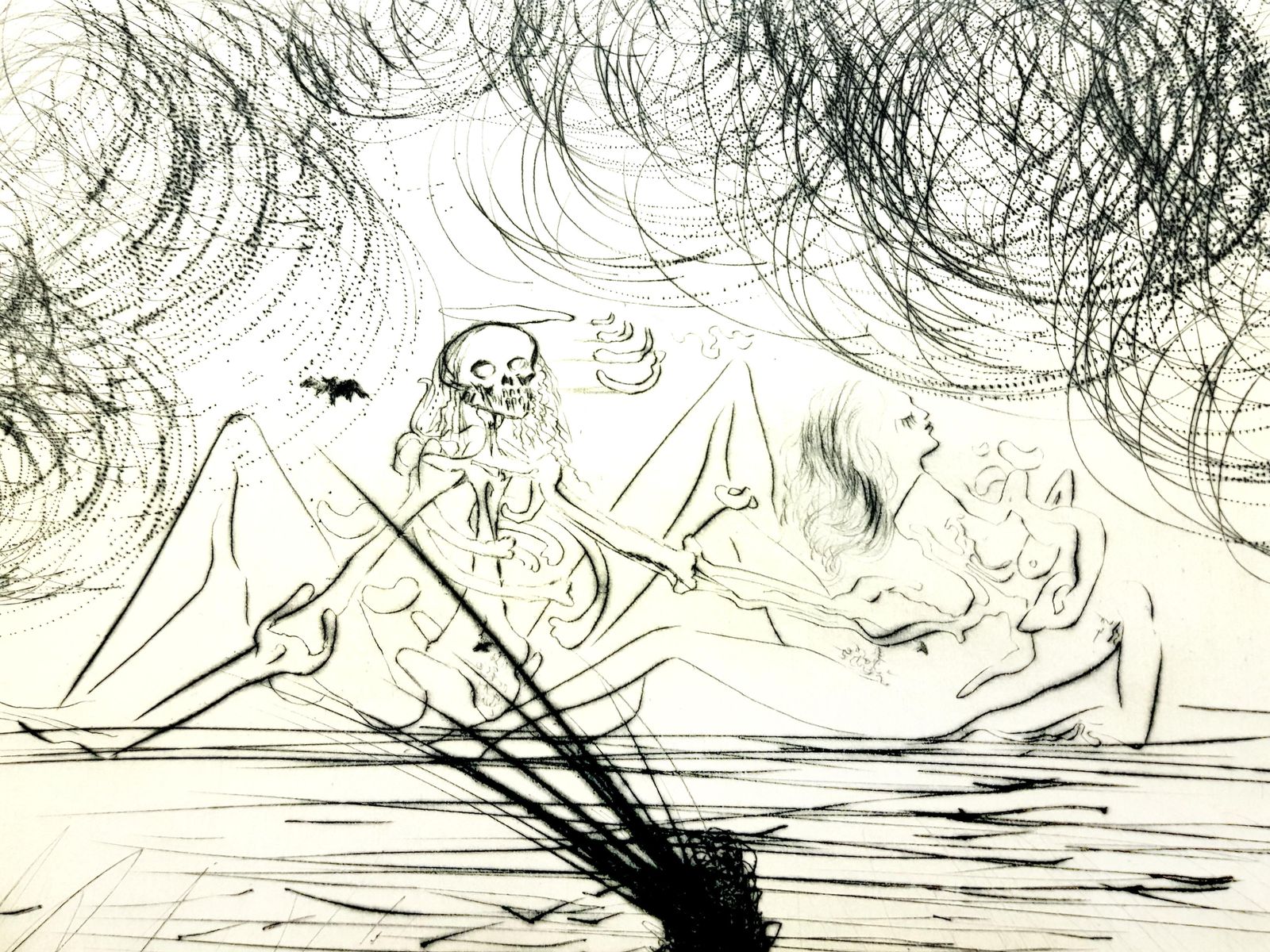Salvador Dalí­Salvador Dali   Kneeling Knight   Original Etching1969 photo for sale