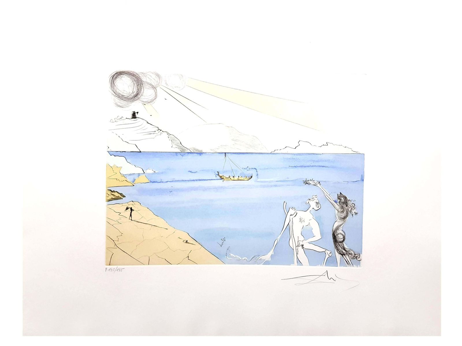 photo for sale Salvador Dalí­Salvador Dali   The Laurels Of Happiness   Original Signed Engraving1974