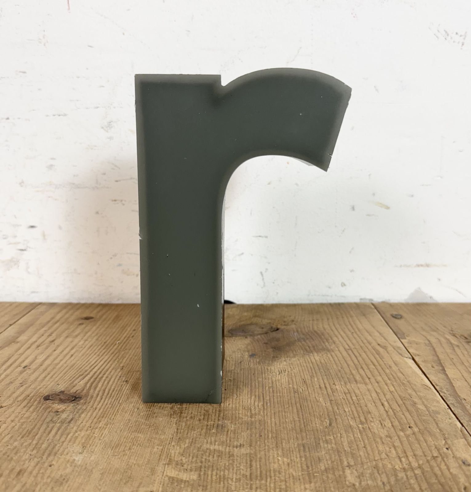Vintage Grey Illuminated Letter R , 1970s photo buy