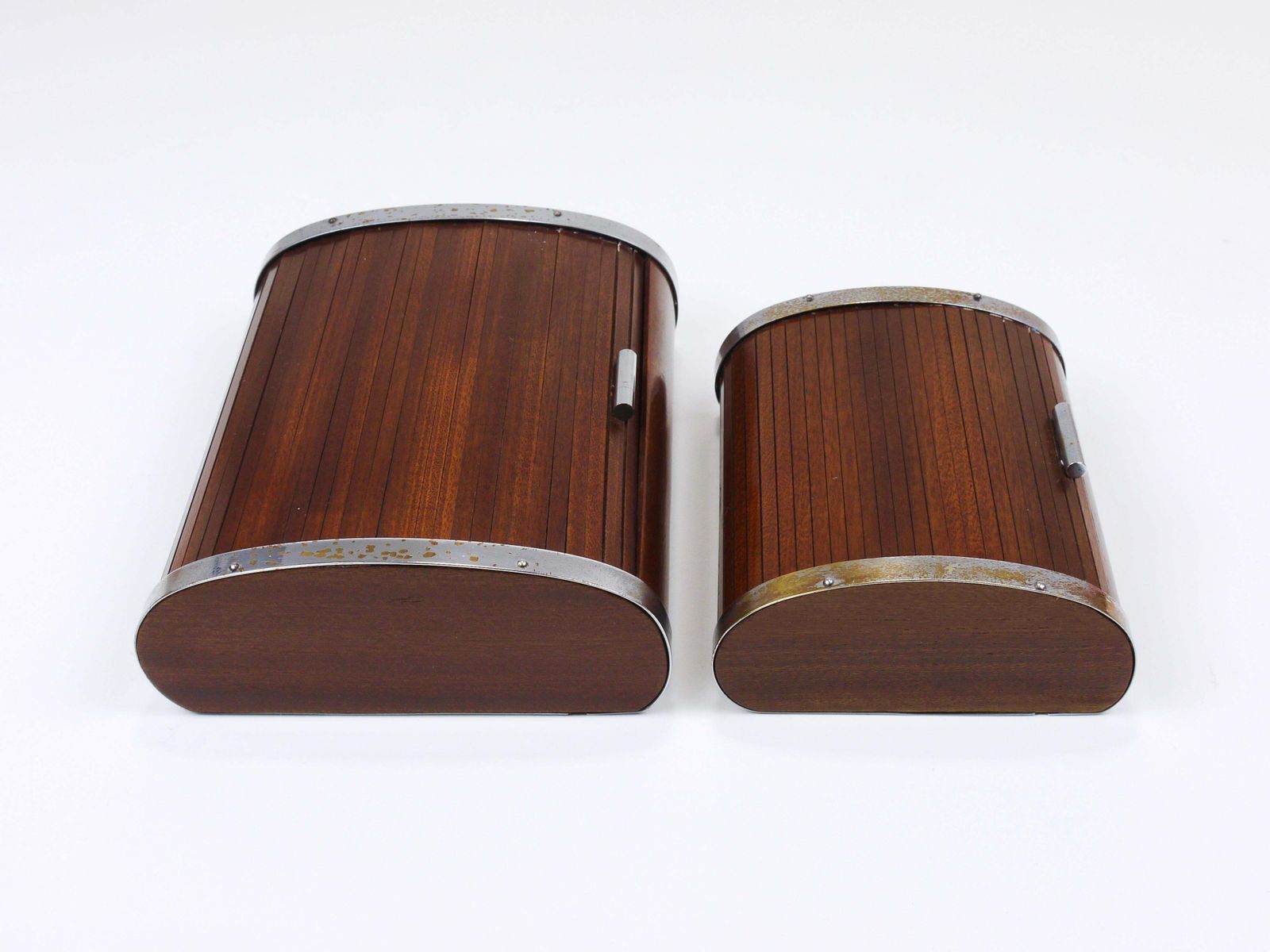 1930s Carl Aubock Large Art Deco Jewelry Storage Cigarette Box, Roll Top, Vienna photo for sale