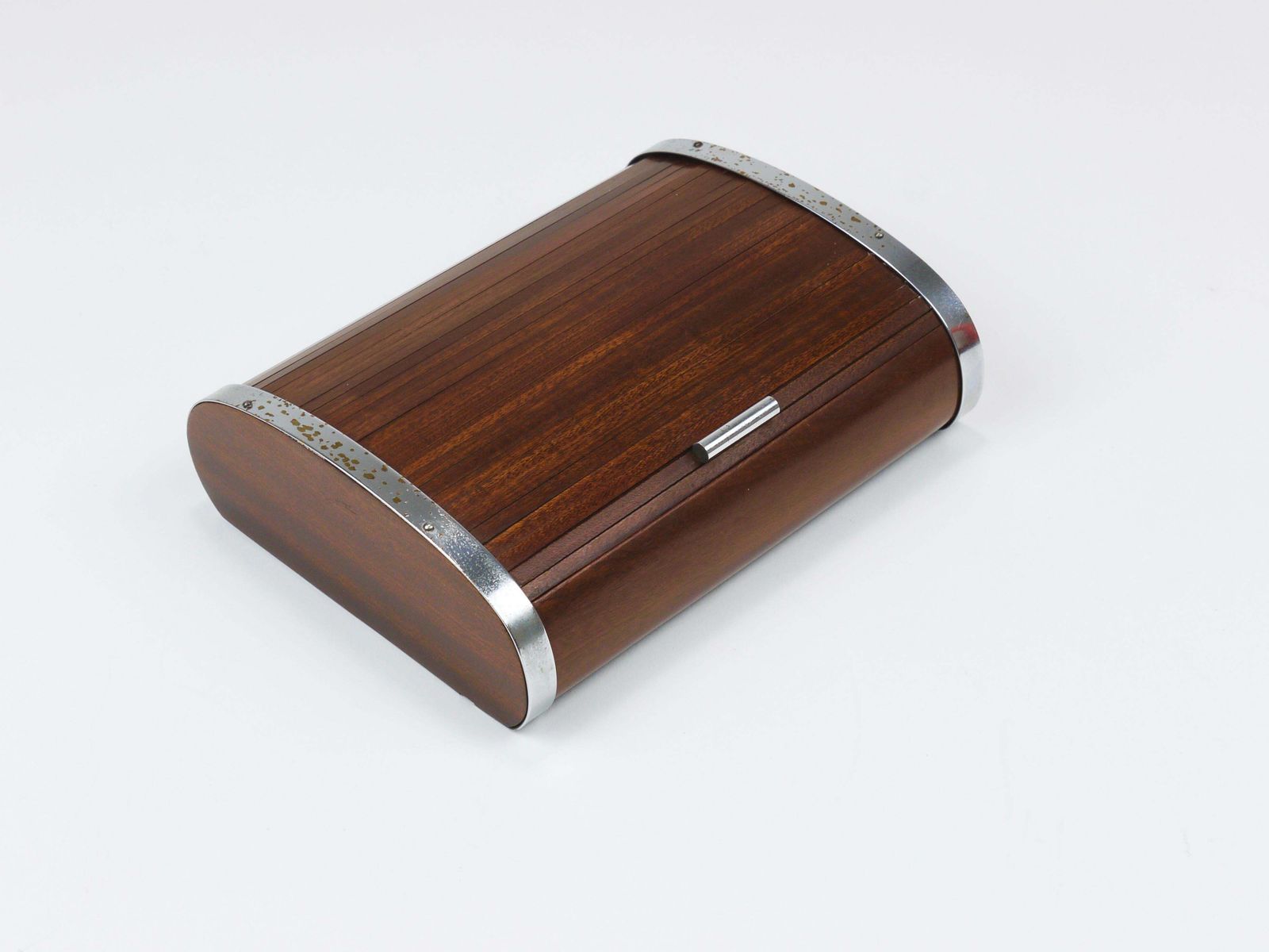 1930s Carl Aubock Large Art Deco Jewelry Storage Cigarette Box, Roll Top, Vienna photo vinterior