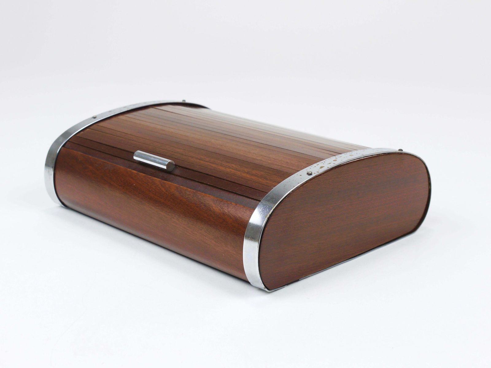 photo for sale 1930s Carl Aubock Large Art Deco Jewelry Storage Cigarette Box, Roll Top, Vienna