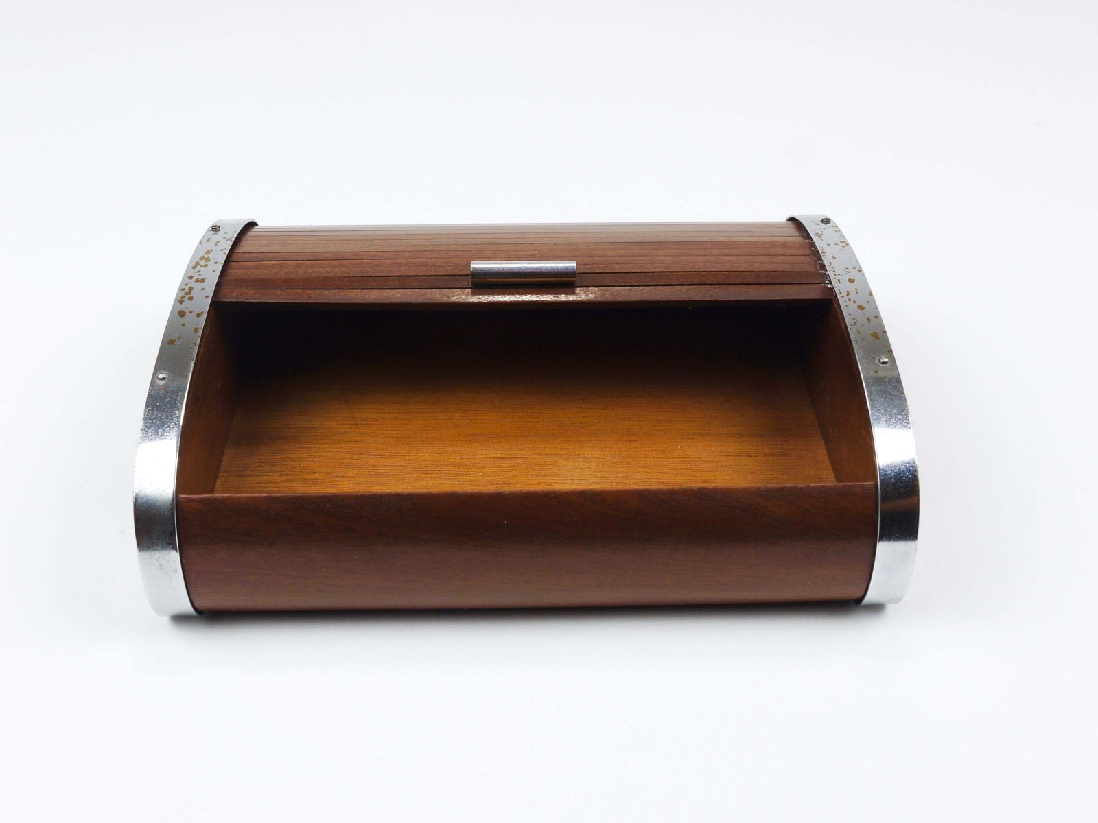 photo vinterior 1930s Carl Aubock Large Art Deco Jewelry Storage Cigarette Box, Roll Top, Vienna