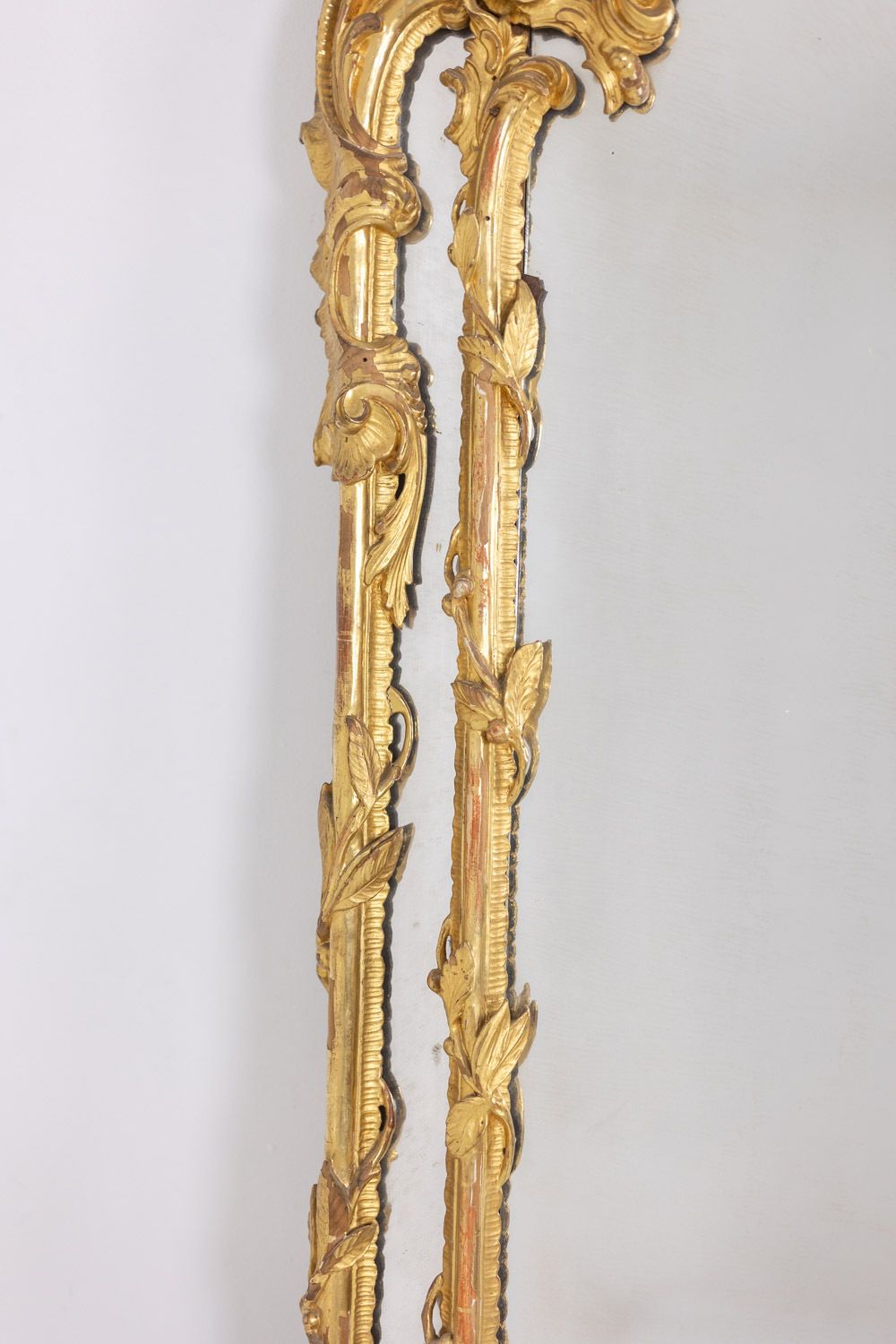 Louis XV Style Beaded Mirror. Napoleon III Period, Circa 1880. photo vinterior