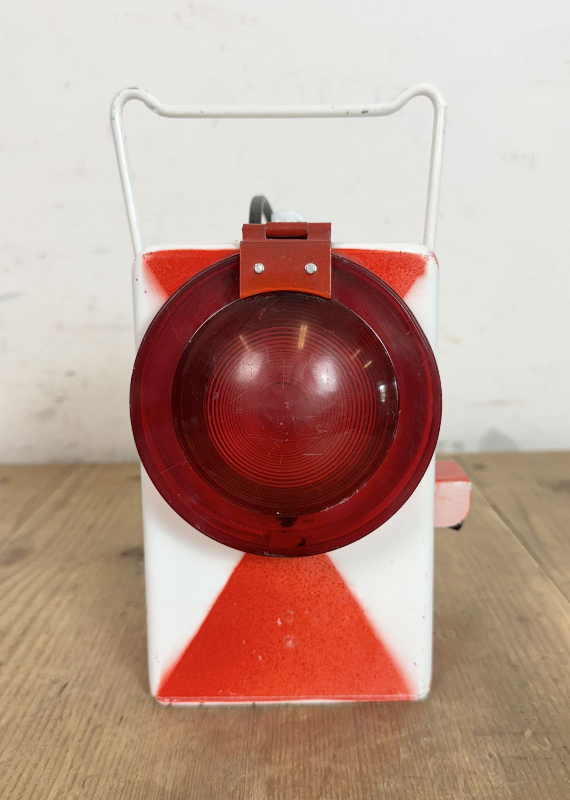 Industrial Red Railway Lantern, 1980s photo for sale