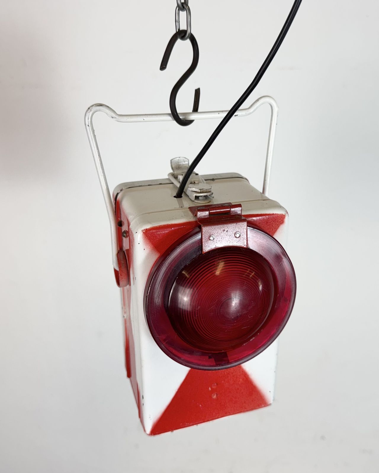 photo furniture Industrial Red Railway Lantern, 1980s