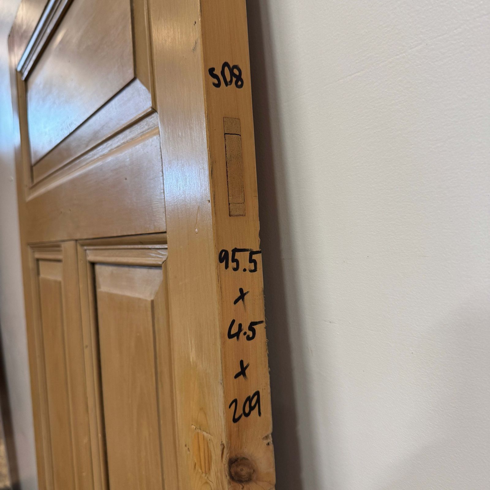 photo for sale Antique Five Panel Door 209cm X 95.5cm