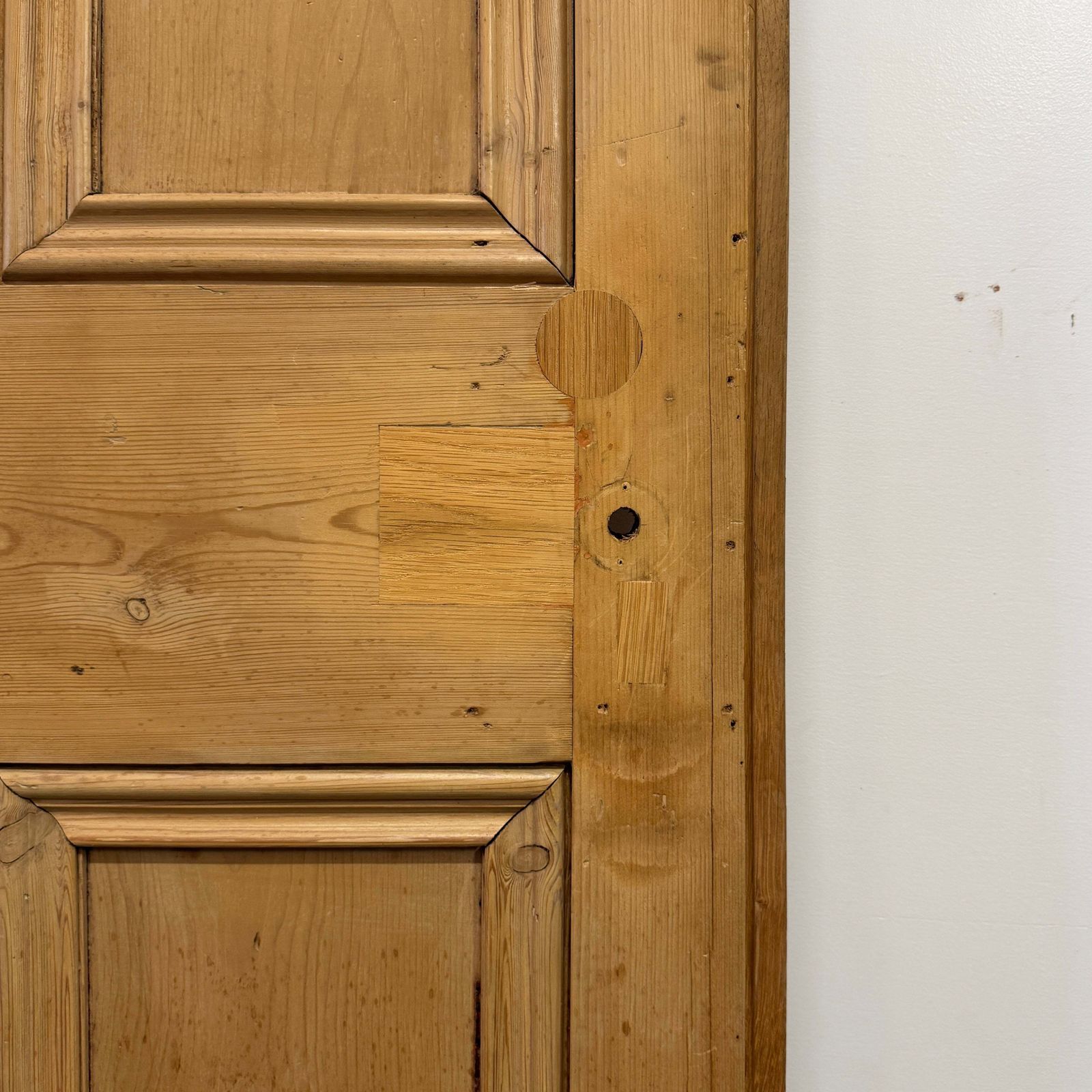 Antique Stripped Five Panel Door 206cm X 90cm photo for sale