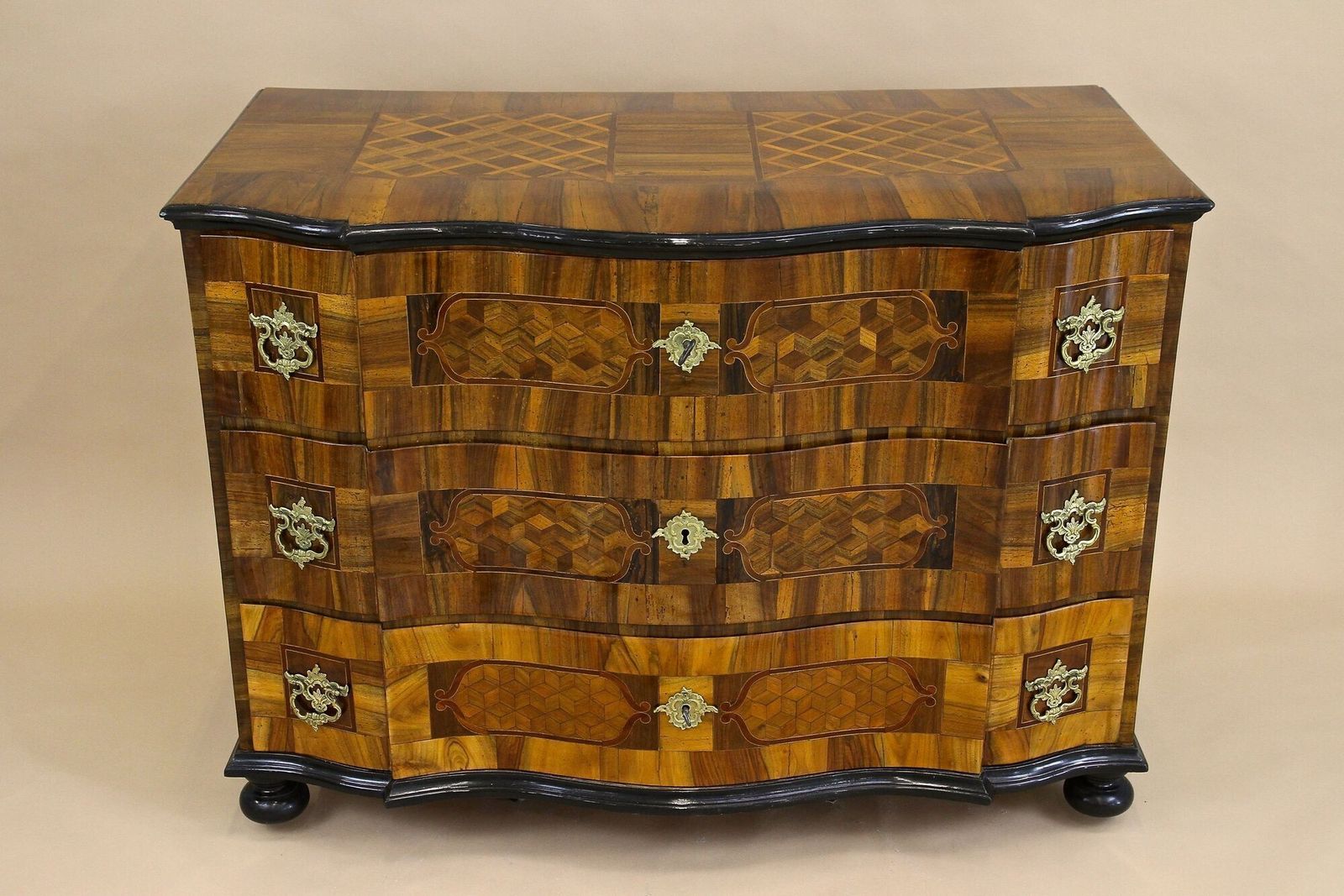 18th Century Baroque Chest Of Drawers   Marquetry/ Inlay Works, Austria Ca. 1760 photo furniture