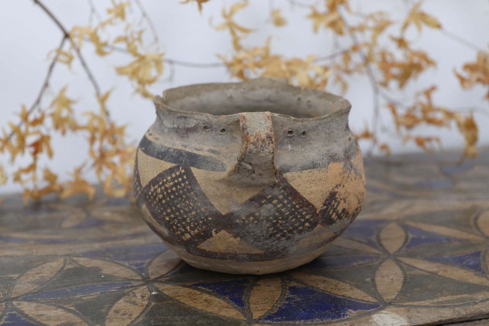 Neolithic Period Chinese Small Clay Pot photo furniture