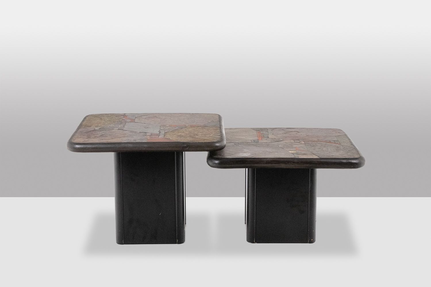 Paul Reinier Kingma. Pair Of Brutalist Style Tables. 1970s. photo furniture