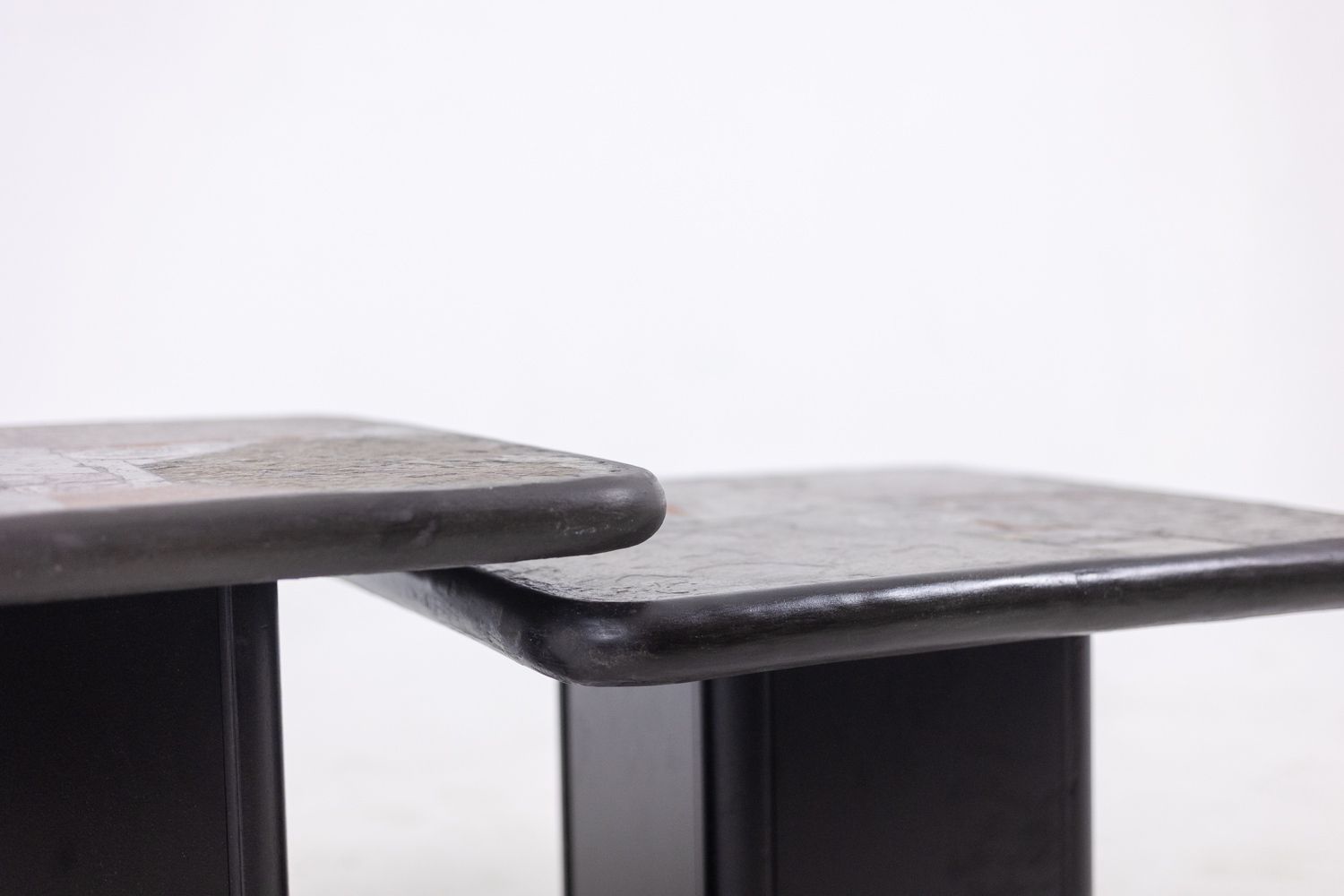 Paul Reinier Kingma. Pair Of Brutalist Style Tables. 1970s. photo for sale