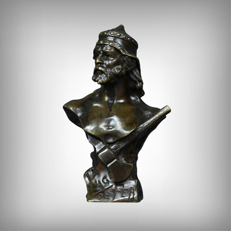Pair Of Bronze Busts “The Stone Age & The Iron Age” Signed J. Garnier – Late 19th Century photo furniture