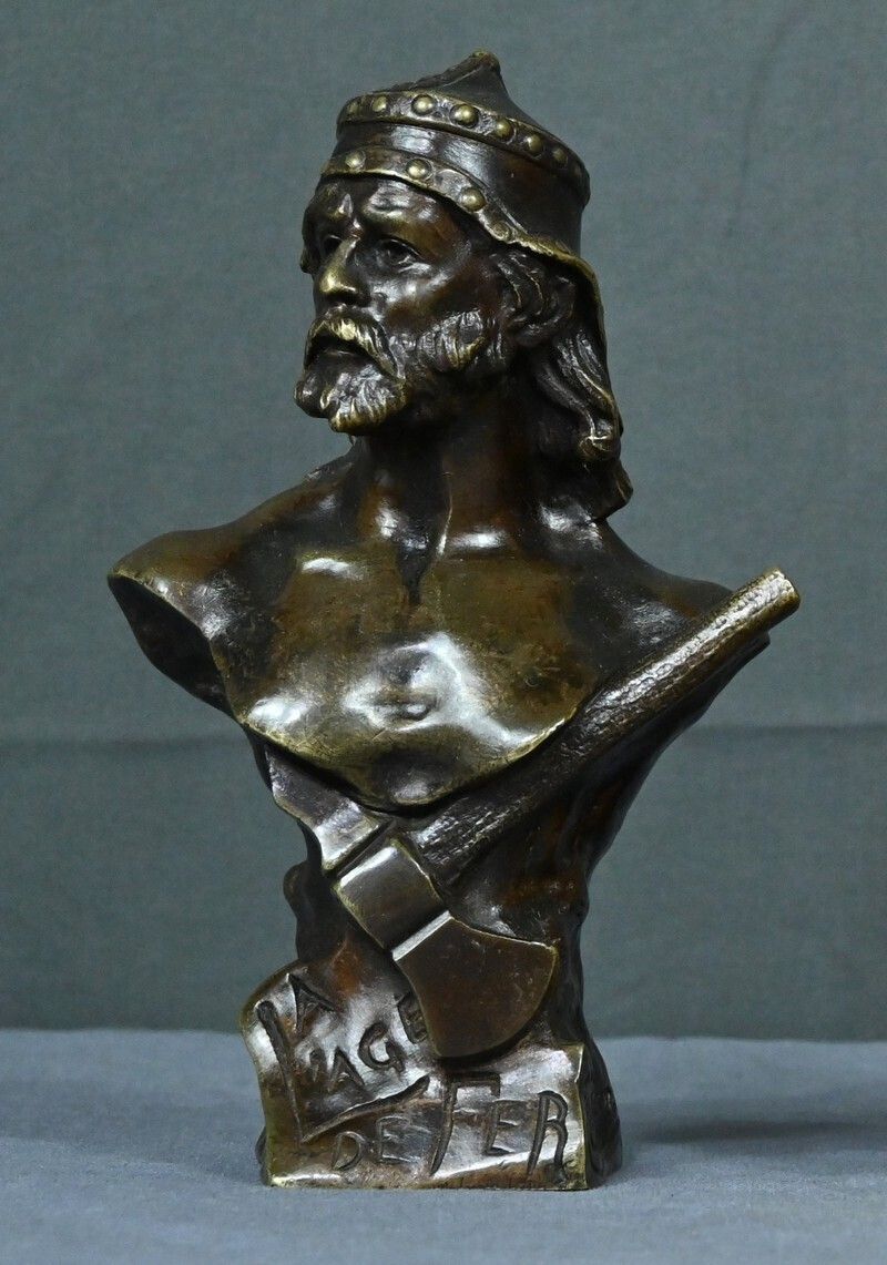 Pair Of Bronze Busts “The Stone Age & The Iron Age” Signed J. Garnier – Late 19th Century photo buy