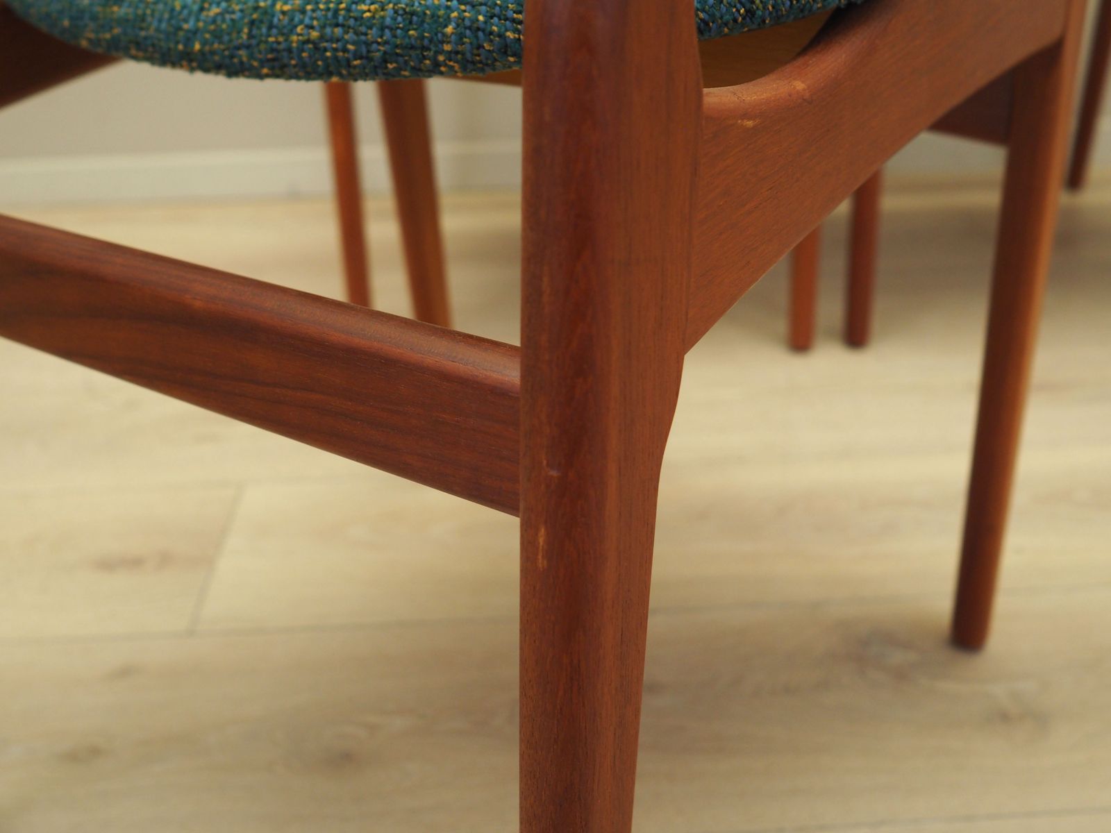 photo buy Set Of Six Teak Chairs, Danish Design, 1960s, Manufacture: N. & K. Bundgaard Rasmussen