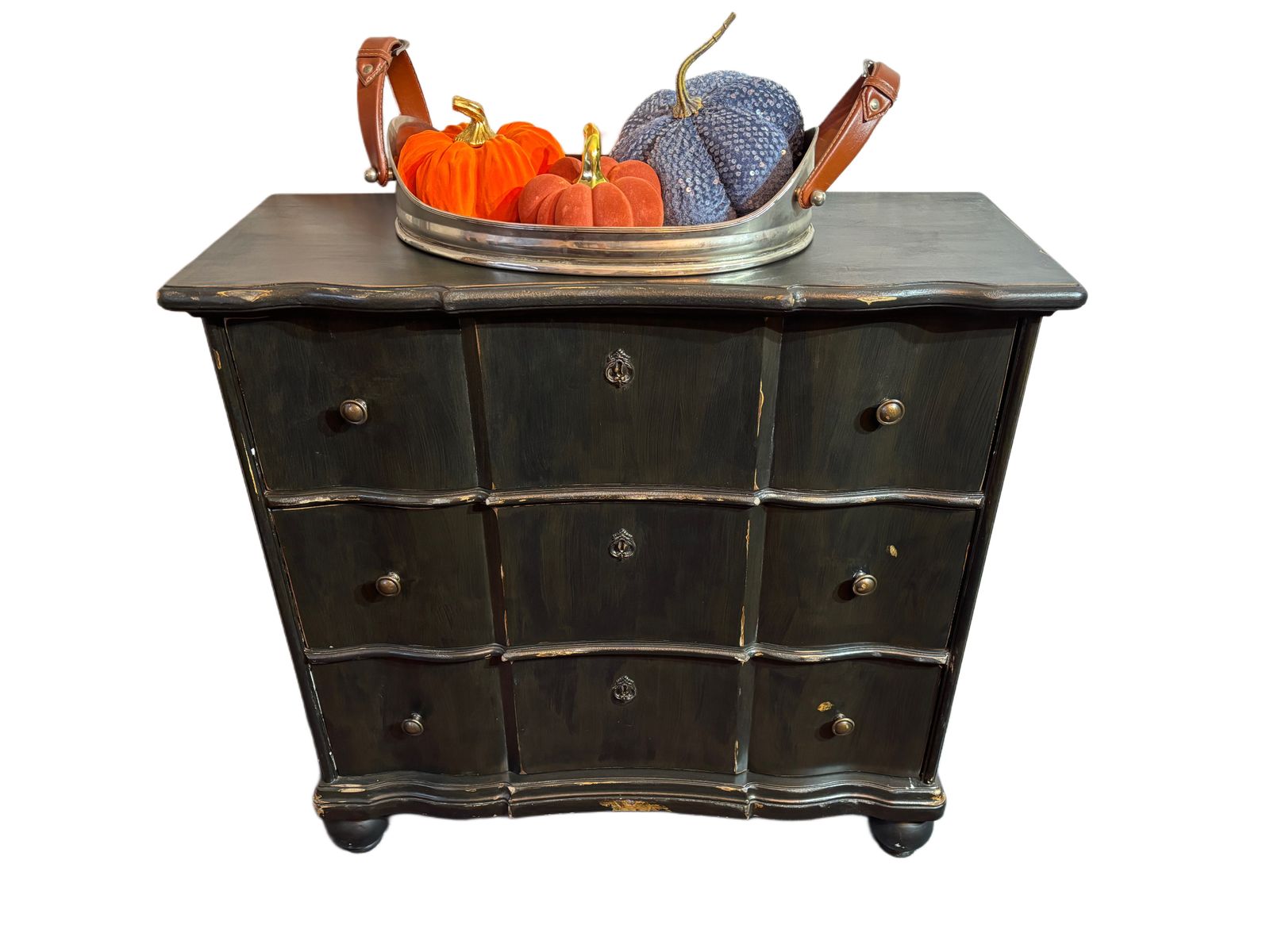 Ebonised Slim Chest Of Drawers photo furniture