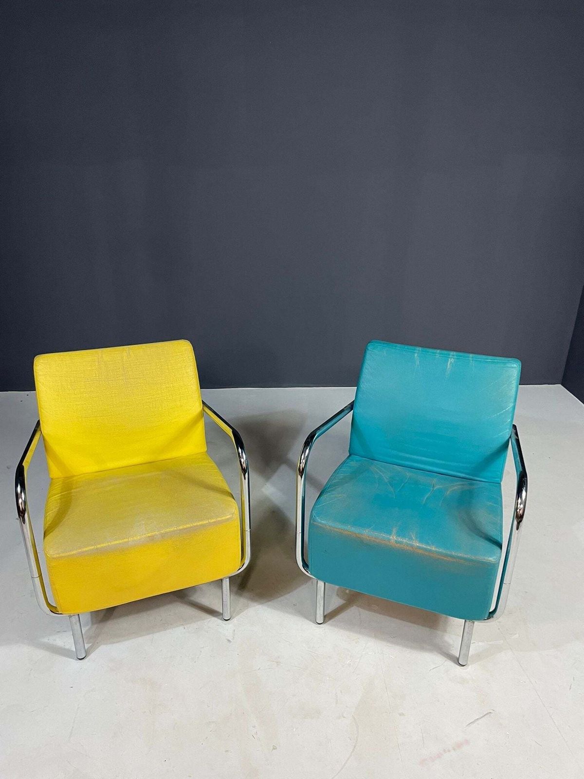 Pair Of Bauhaus Chrome Armchairs, Original Condition, Czechoslovakia 1930s photo for sale