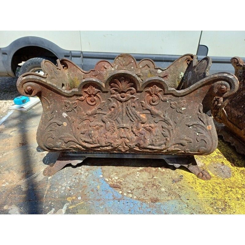 2 Cast Iron Planters 1900 From Charleville   Mézières Rocaille Style photo Home Decor