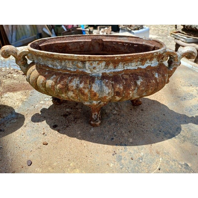 4 Cast Iron Planters 1900 From Charleville   Mézières Rocaille Style photo furniture