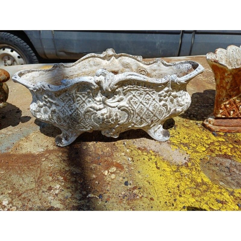 photo furniture 4 Cast Iron Planters 1900 From Charleville   Mézières Rocaille Style