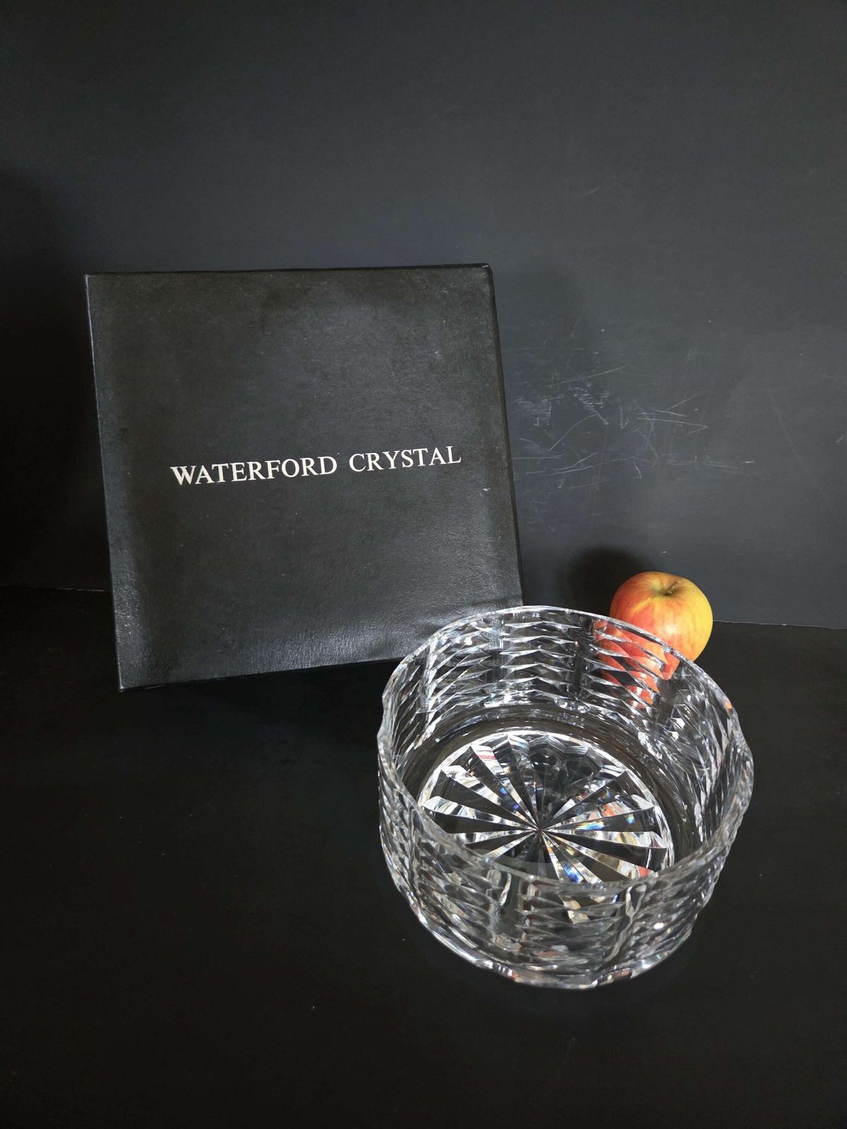 A Vintage Waterford Crystal 7 Inch Art Deco Prismatic Cut Bowl, 1980s