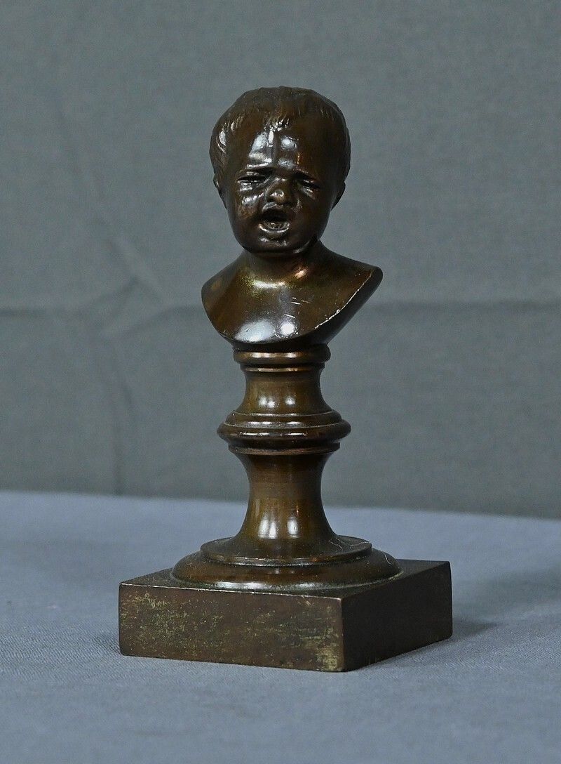 Bronze Statuette “Jean Qui Pleure” After J.A. Houdon – Late 19th Century photo Art