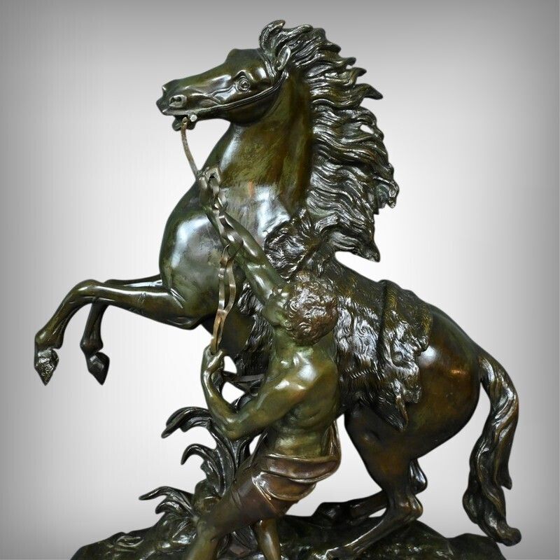 Large Bronze “The Horse Of Marly” After Coustou – Early 20th Century photo furniture