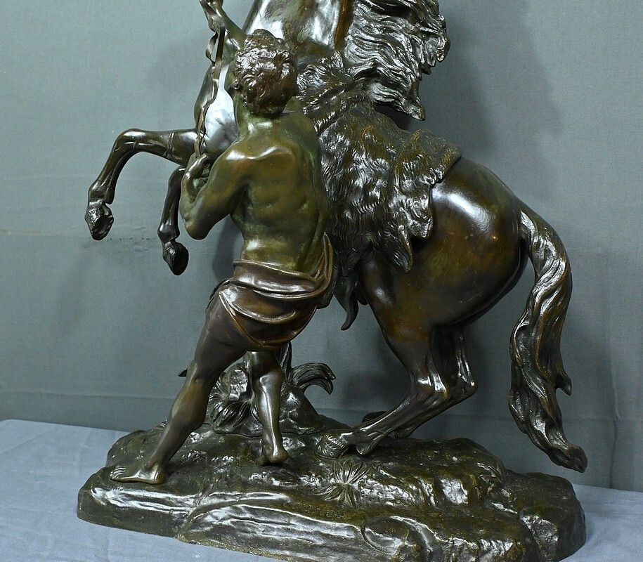 photo buy Large Bronze “The Horse Of Marly” After Coustou – Early 20th Century