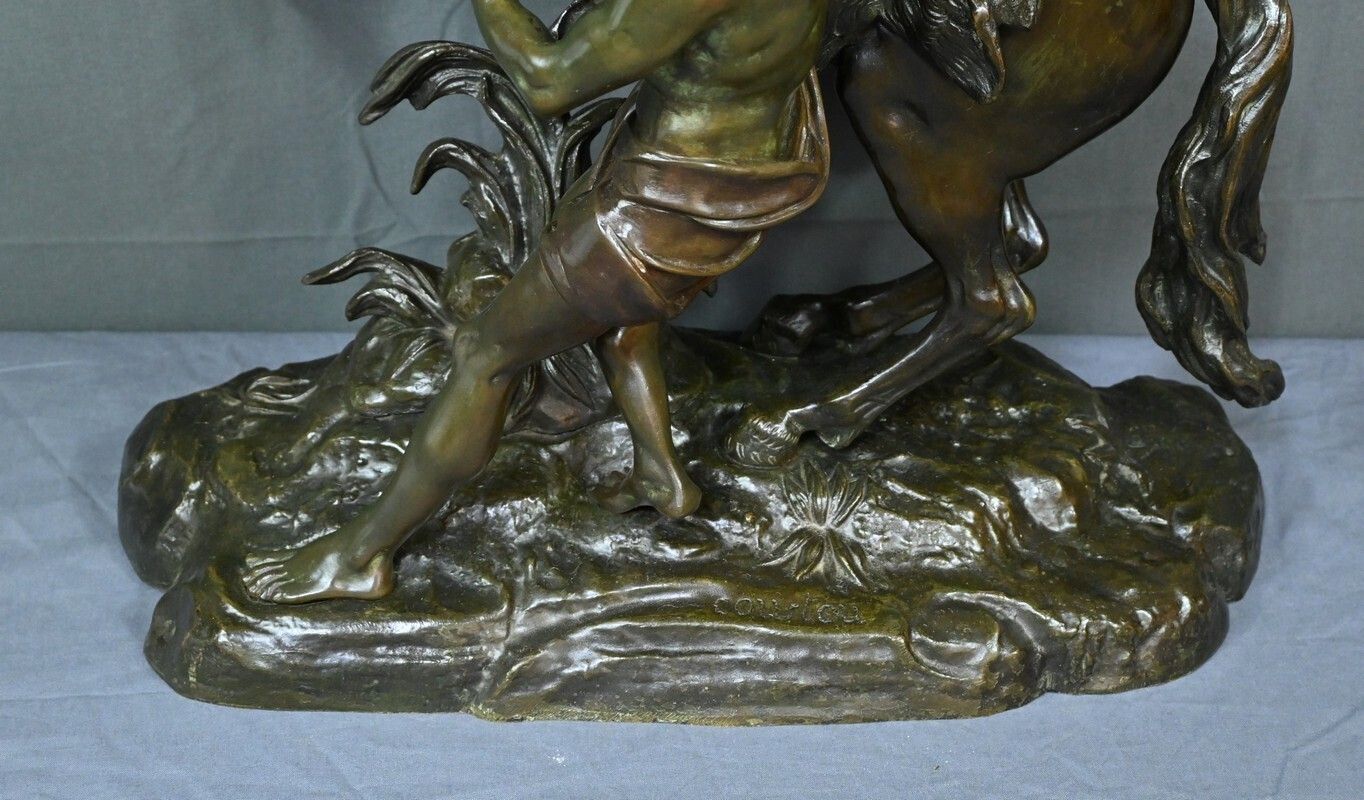 photo vintage Large Bronze “The Horse Of Marly” After Coustou – Early 20th Century