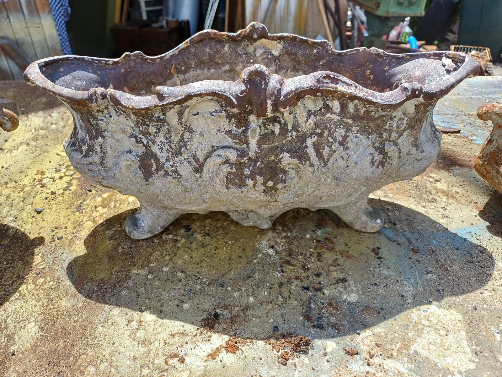 3 Cast Iron Planters 1900 From Charleville   Mézières Rocaille Style photo for sale